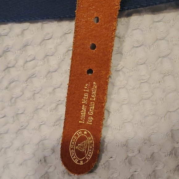Leather and Web Belt Size 34 - Picture 3 of 4